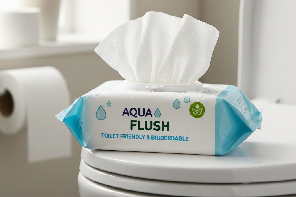 vochtige doekjes in het toilet