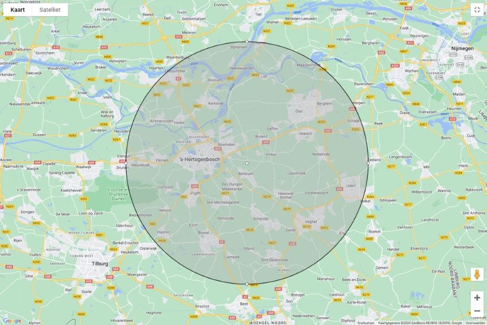 Werkgebied Rioolservice Boxtel