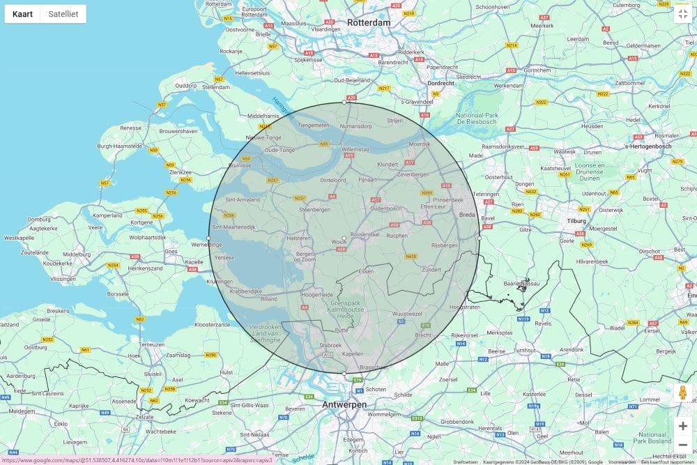 werkgebied ontstoppingsdienst Steenbergen